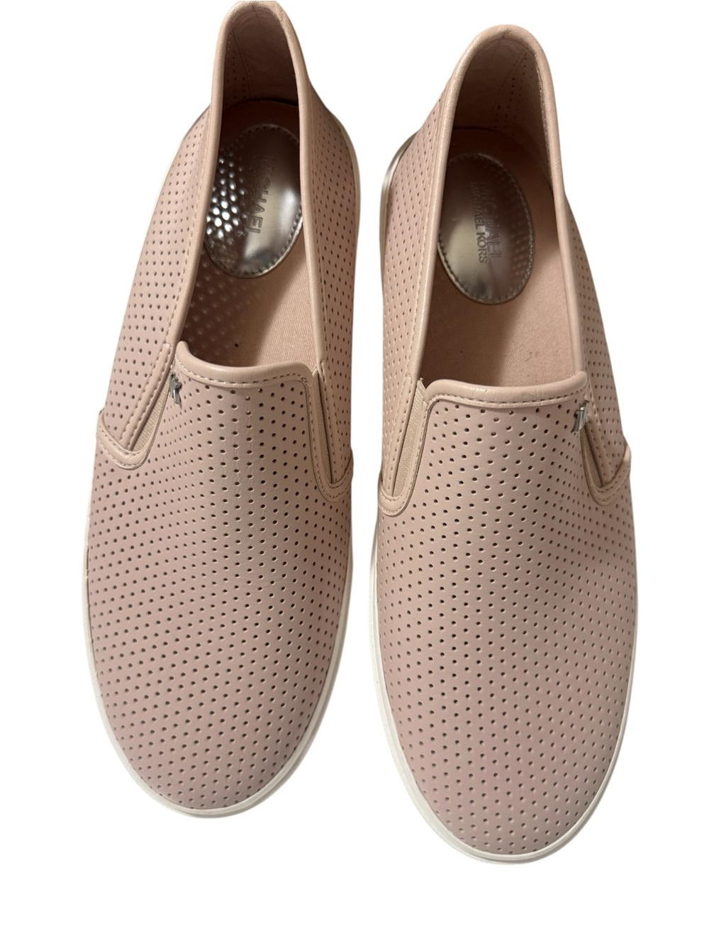Michael Kors Men’s Slip-On Perforated Leather Sneakers - Nude